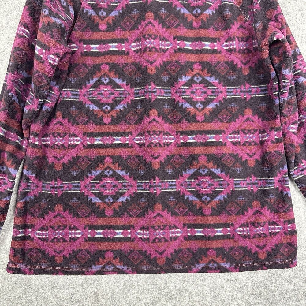 Eddie Bauer Aztec Fleece Pullover Top Womens 2XL 1/4 Zip Western Hiking Colorful - Picture 10 of 16